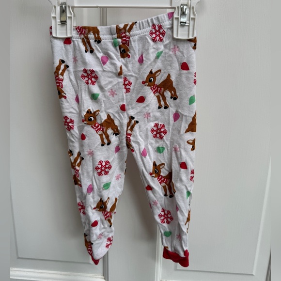 Rudolph the Red Nose Reindeer 18M Boys Girls Pajama Bottoms - Picture 1 of 4